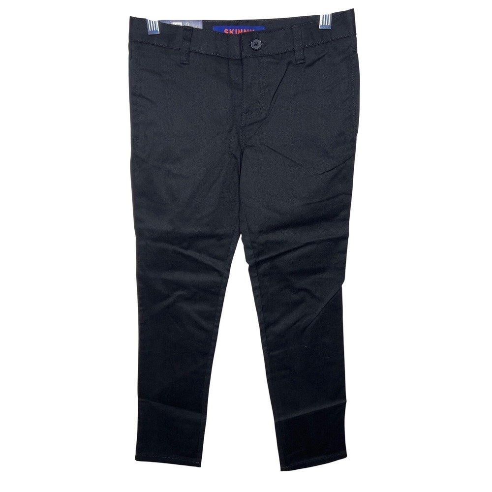 French Toast‎ Girls Skinny Pant Black School Uniform Stretch Adjustable Waist 10